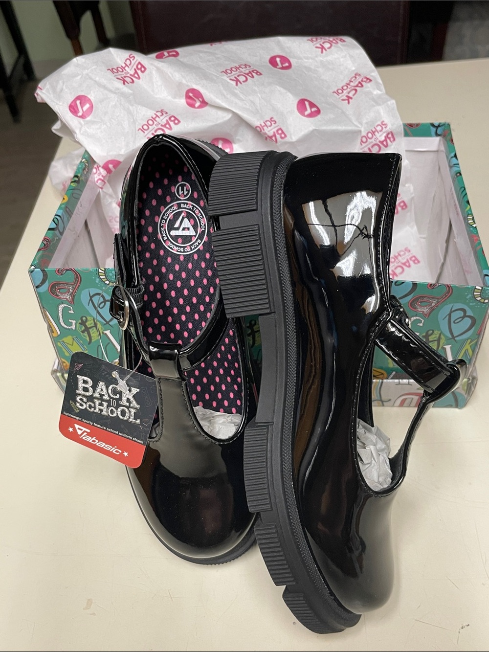 Back to School Kids' Patent Mary Jane Shoes - Black